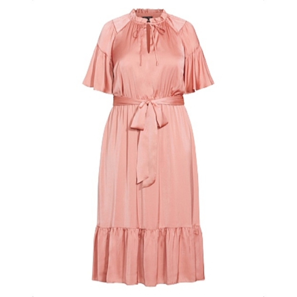 CITY CHIC ☆ SILKY ☆ FELICITY TEA ROSE ☆ MIDI DRESS ☆ NWT - Picture 6 of 12